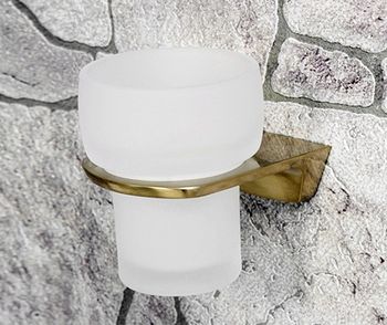 Стакан для зубных щеток WasserKRAFT Aisch K-5928 Золото матовое — фото 3, Стаканы для зубных щеток