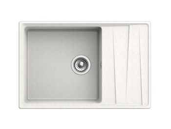 Кухонная мойка GranFest Level GF-LV-760L Белая — фото 2, Кухонные мойки