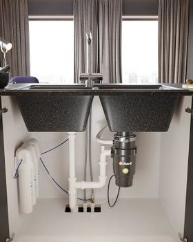 Кухонная мойка Domaci Бьелла DMC-85K GWS-85K-308 Черная — фото 6, Кухонные мойки