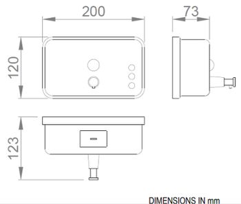 Диспенсер для жидкого мыла Nofer Inox 03042.B Глянцевая нержавеющая сталь — фото 2, Диспенсеры для жидкого мыла