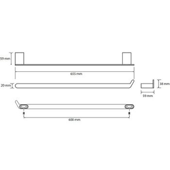 Полотенцедержатель Bemeta Organic 157104371 Хром — фото 3, Полотенцедержатели