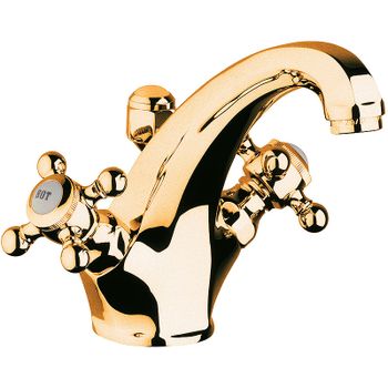 Смеситель для раковины Kludi Adlon 510104520 Золото 23 карат — фото 1, Смесители для раковины