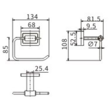 Держатель туалетной бумаги CeramaLux Gamma 12307A Хром — фото 2, Держатели туалетной бумаги