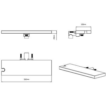 Душевая система Vincea Inspire VSFW-3I21MT2RGM с термостатом Вороненая сталь — фото 19, Встраиваемые душевые комплекты