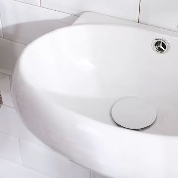 Раковина CeramaLux 43 9100L Белая — фото 3, Раковины подвесные