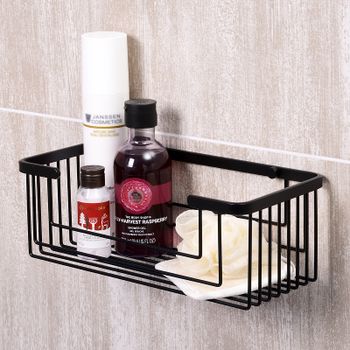 Полка корзина WasserKRAFT K-711B Черная матовая — фото 3, Полки для ванной и душа