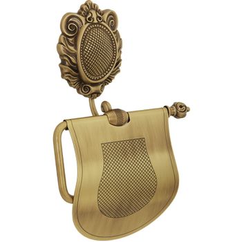 Держатель туалетной бумаги Migliore Cleopatra 16626 с крышкой Бронза — фото 1, Держатели туалетной бумаги