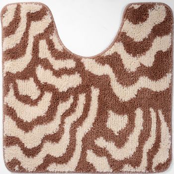 Коврик для туалета WasserKRAFT Donau 50х50 BM-9409 Коричневый — фото 1, Коврики для ванной комнаты