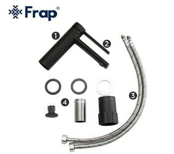 Смеситель для раковины Frap H67-6 F1067-6 Черный матовый — фото 9, Смесители для раковины