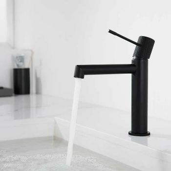 Смеситель для раковины Vincea Desire VBF-1D1MB Черный матовый — фото 4, Смесители для раковины