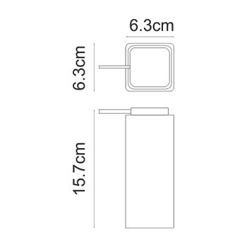 Дозатор для жидкого мыла WasserKRAFT Ems K-16991 Белый — фото 2, Дозаторы
