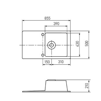 Кухонная мойка Aquaton Верона 86 1A710032VR240 Жемчуг — фото 7, Кухонные мойки