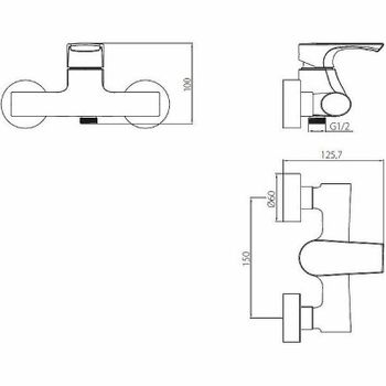 Смеситель для душа Damixa Capital Pro HFKP20000 Хром — фото 2, Смеситель для душа
