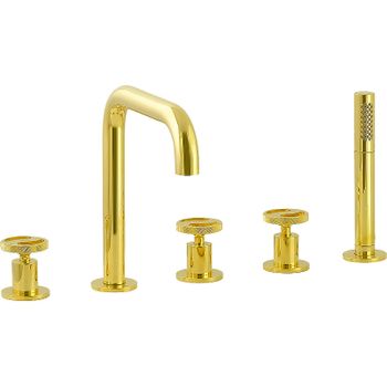 Смеситель на борт ванны Migliore Reversa 28204 Золото — фото 1, Смесители на борт ванны