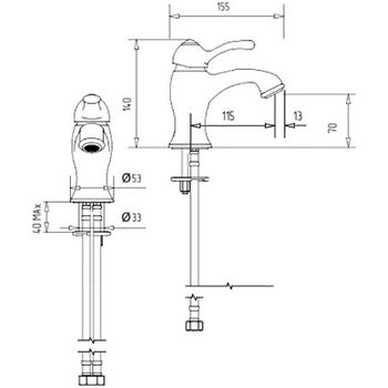 Смеситель для раковины Migliore Lem 25869 Бронза — фото 2, Смесители для раковины