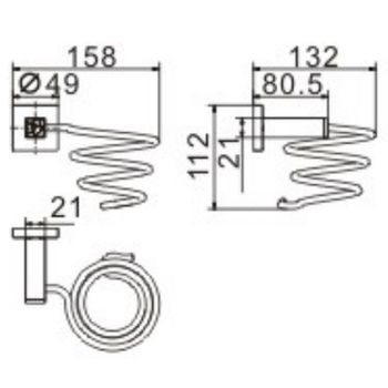 Держатель для фена CeramaLux Venezia 88616-1 Хром — фото 2, Держатели для фена