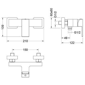 Комплект смесителей Aquatek Либра AQ1631MB Черный матовый — фото 6, Готовые комплекты для ванной комнаты
