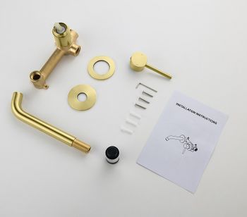 Смеситель для раковины Timo Saona 2372/17SM Золото матовое — фото 5, Смесители для раковины