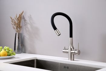 Смеситель для кухни Paulmark Salix Sa213419-NI Никель — фото 5, Смесители для кухни