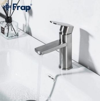 Смеситель для раковины Frap H805 F10805 Нержавеющая сталь — фото 2, Смесители для раковины