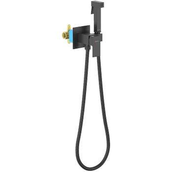 Гигиенический душ со смесителем Aquatek Либра AQ1022MB Черный матовый — фото 1, Гигиенические души