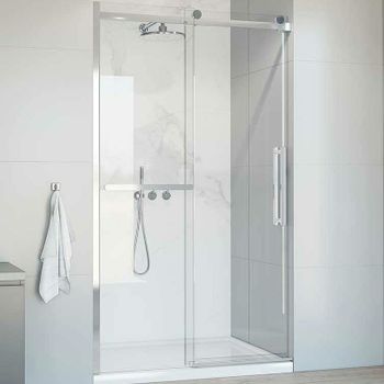 Душевая дверь Vincea Como Soft 110 VDS-1CS110CL профиль Хром стекло прозрачное — фото 1, Раздвижные душевые двери