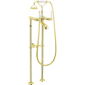 Смеситель для ванны Webert Dorian DO720801010 Золото — фото 1, Смесители напольные