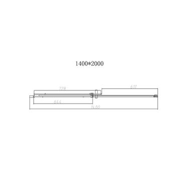 Душевая дверь Vincea Dice 140 VDS-4D140CLB профиль Черный стекло прозрачное — фото 5, Раздвижные душевые двери