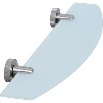 Стеклянная полка WasserKRAFT Tauber K-64424 Никель — фото 1, Полки для ванной и душа