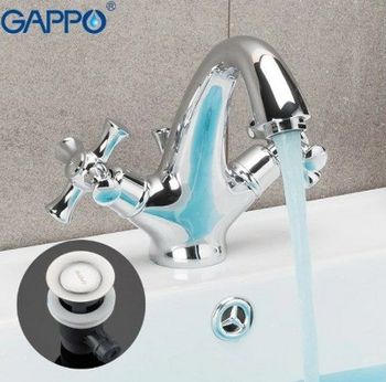 Смеситель для раковины Gappo G42 G1042 Хром — фото 2, Смесители для раковины