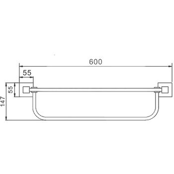 Полка для полотенец Frap F303 F30324 Сатин — фото 2, Полки для полотенец