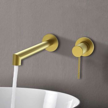 Смеситель для раковины Vincea Desire VBFW-1D1BG Брашированное золото — фото 2, Смесители для раковины