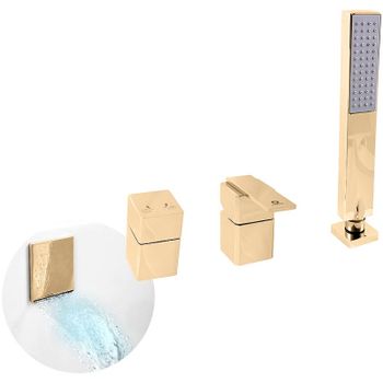 Смеситель на борт ванны Rav Slezak Loira LR563.5PZ Золото — фото 1, Смесители на борт ванны