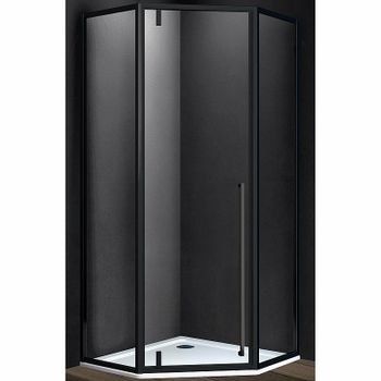 Душевой уголок Vincea Penta 90x90 VSP-3P900CLB профиль Черный стекло прозрачное — фото 1, Душевые уголки трапеция