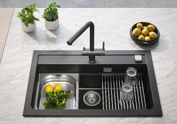 Кухонная мойка Alveus Granital Atrox 40 Beige G55 790x500 1140445 Бежевая — фото 5, Кухонные мойки