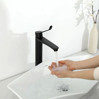 Смеситель для раковины Gappo G21-6 G1021-26 Черный матовый — фото 12, Смесители для раковины