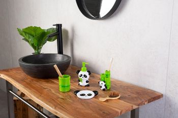 Дозатор для жидкого мыла Ridder Panda 2168500 Белый Черный Зеленый — фото 3, Дозаторы