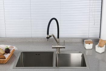 Смеситель для кухни Gappo G4398-85 Сатин Черный — фото 5, Смесители для кухни