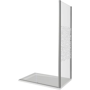 Душевая стенка Good Door Altair SP-90-W-CH 90 профиль Хром стекло прозрачное с рисунком — фото 1, Боковые стенки