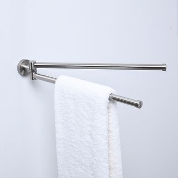 Полотенцедержатель WasserKRAFT Tauber K-64431 поворотный Никель — фото 3, Полотенцедержатели