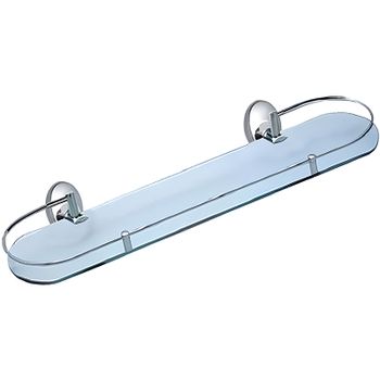 Стеклянная полка Haiba HB1607-1 Хром — фото 1, Полки для ванной и душа