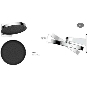 Верхний душ Vincea Inspire VSHD-3I3CMB Черный матовый — фото 4, Верхние души