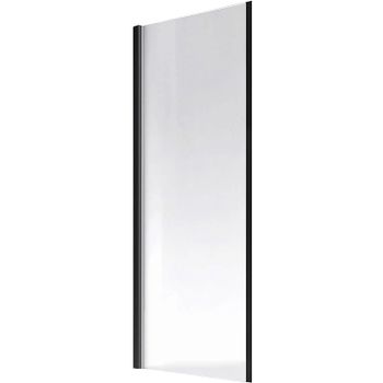 Душевая стенка Veconi Rovigo KP-13 90 KP13B-90-01-C5 профиль Черный стекло прозрачное — фото 1, Боковые стенки