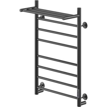 Электрический полотенцесушитель Ника Way-2 80/50 U с полкой Черный матовый — фото 1, Электрические полотенцесушители