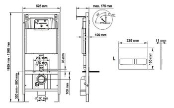 Комплект унитаза Damixa Jupiter DX77C1738SC с инсталляцией Berges Novum L3 040213 с сиденьем Микролифт и клавишей смыва Хром — фото 11, Комплекты унитаз + инсталляция