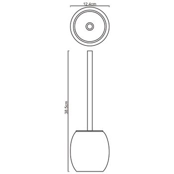 Ершик для унитаза WasserKRAFT Ruwer K-6727 Нержавеющая сталь — фото 4, Ершики для унитаза