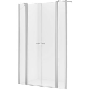 Душевая дверь New Trendy New Soleo Chrome 110 D-0255A профиль Хром стекло прозрачное — фото 1, Распашные душевые двери