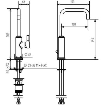 Смеситель для раковины Migliore Sirius 28174 Золото — фото 2, Смесители для раковины