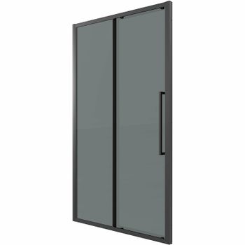 Душевая дверь Grossman Cosmo 130 100.K33.02.130.21.10 профиль Черный матовый стекло тонированное — фото 10, Раздвижные душевые двери