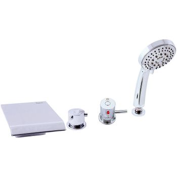 Смеситель на борт ванны Rav Slezak Dunaj Termostat DT273.5P с термостатом Хром — фото 1, Смесители на борт ванны